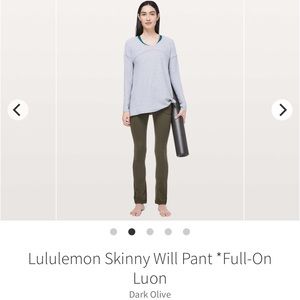 Lululemon Dark Olive Pants - Size 4